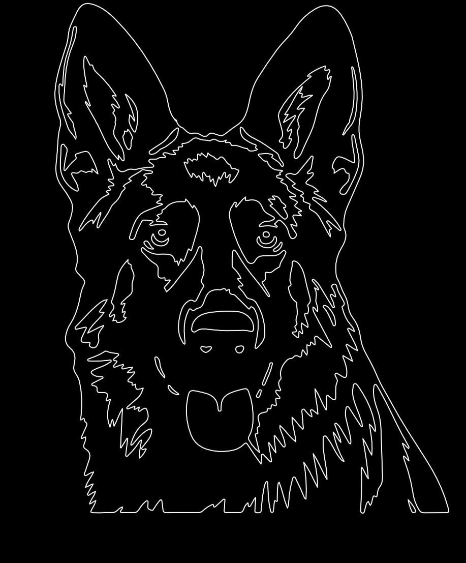 Image of Dog face design hand painted coir door mat. The wording can be changed to anything you would like...
