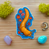 Banana Slug & Fungi Sticker