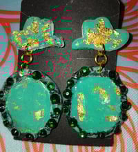 Beautiful  elegant earrings with rhinestones