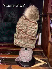 Image 2 of Knitted Beanie With Puff Ball