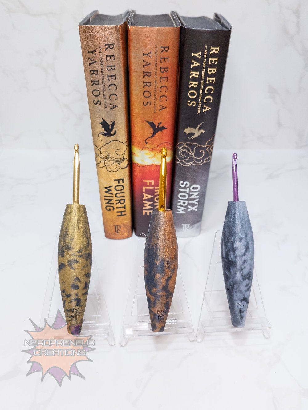 Image of Bookish Adventure Squishy Grips Sleek 2.0 Interchangeable Silicone Crochet Hook Grip