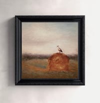 Image 1 of  Stork on a haystack