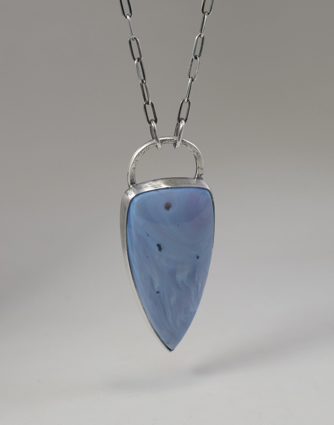 Image of Superior Swirl Slag, Sterling Silver Necklace