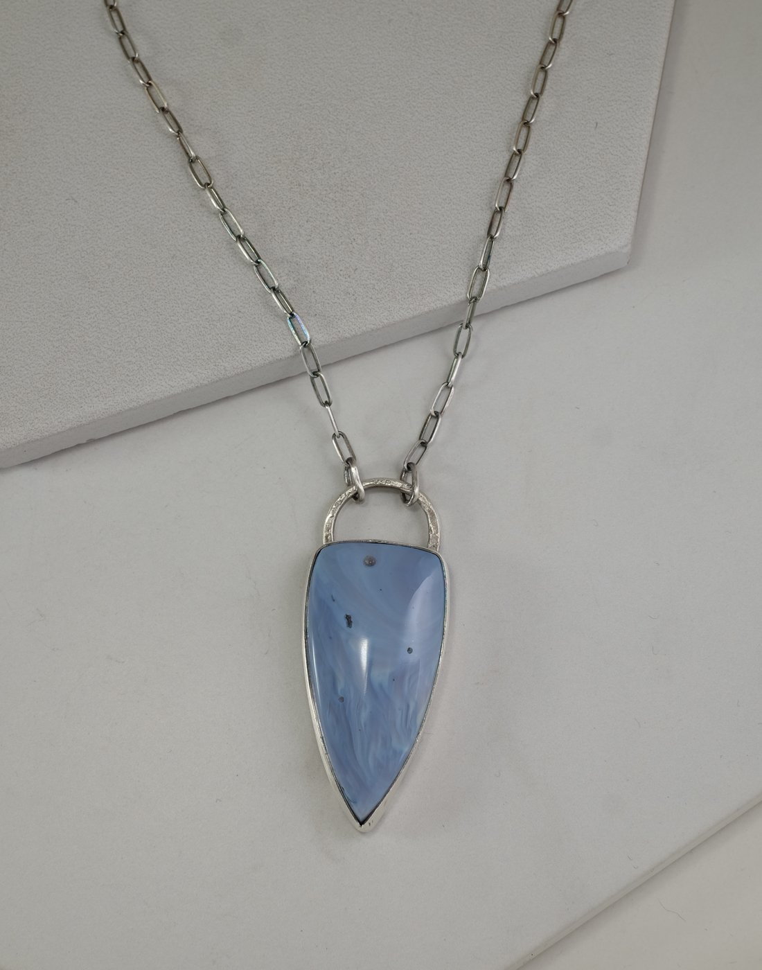 Image of Superior Swirl Slag, Sterling Silver Necklace