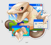 Image 2 of Windows XP Dragon - Jumbo Sticker 