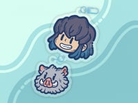 Image 1 of Inosuke Double-Sided Dangle Keychain