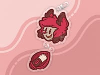 Image 1 of Alastor Double-Sided Dangle Keychain