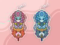 Image 1 of Gen 2 Legendary Pokemon Double-Sided Keychain