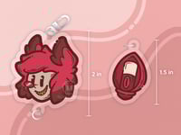 Image 2 of Alastor Double-Sided Dangle Keychain