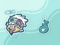 Image 2 of Soul 3.5 Inch Double-Sided Acrylic Dangle Keychain