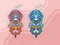 Image 2 of Gen 2 Legendary Pokemon Double-Sided Keychain