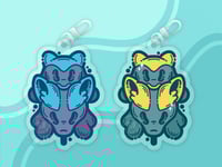 Image 1 of Lucario Double-Sided Keychain