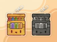Image 1 of Crayon Box  Double-Sided Keychain