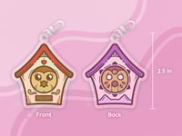 Image 2 of Hooty Double-Sided Keychain