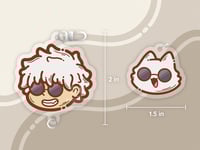 Image 2 of Gojo Double-Sided Dangle Keychain