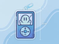 Image 2 of iPod Ghost Double-Sided Keychain