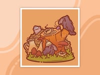 Tea Break 5x5 Inktober Art Print