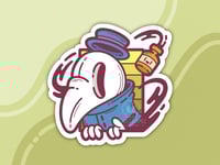 Image 1 of Plague Doctor 3 Inch Vinyl Sticker
