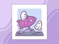 Haunted Ride 5x5 Art Print