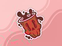 Image 1 of Skull Cup 3 Inch Sticker