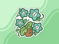 Image 1 of Flower Eyes 3 Inch Sticker