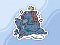 Image 1 of Raven Inktober 3 Inch Sticker
