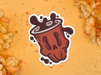 Image 2 of Skull Cup 3 Inch Sticker