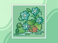 Flower Eyes 5x5 Inktober Art Print