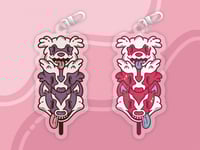Image 1 of Obstagoon Dango Double-Sided Keychain