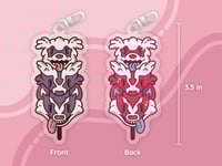 Image 2 of Obstagoon Dango Double-Sided Keychain