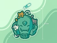 Image 2 of Alphonse with Kittens Double-Sided Keychain