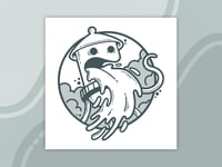 Waterfall 5x5 Inktober Art Print