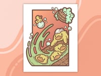 Bath Time 8x10 Art Print