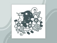 Henbane Raven 5x5 Inktober Art Print