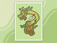 Plant Dragon Art Print