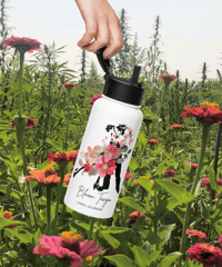 Image 1 of BLOOM TANGO | Stainless steel water bottle with a straw lid