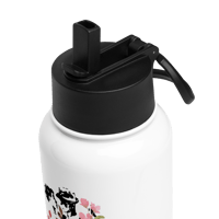 Image 4 of BLOOM TANGO | Stainless steel water bottle with a straw lid