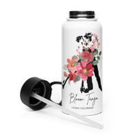 Image 2 of BLOOM TANGO | Stainless steel water bottle with a straw lid