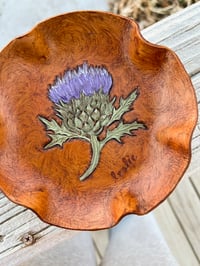 Image 3 of Thistle jewelry dish - Leather (reserved / custom order)
