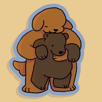 Image 1 of Teddy Hug Sticker