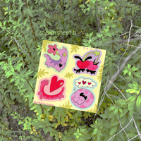 Image 3 of valentines stickersheets