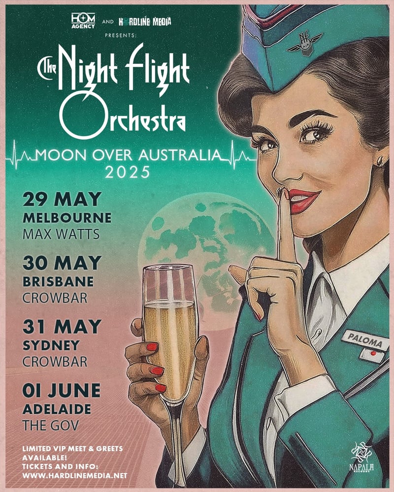 Image of THE NIGHT FLIGHT ORCHESTRA - ADELAIDE - THE GOV - SUN 1ST JUNE - GA PRESALE