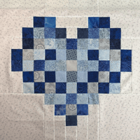 Image 1 of BLUE-TIFUL HEART Quilt Kit 30" x 30" by Riley Blake Designs