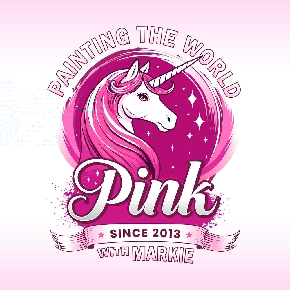Image of Ladies Tee - "Painting the World Pink with Markie"
