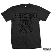 Image of SHEER TERROR "Unloved Dagger Black On Black" T-Shirt