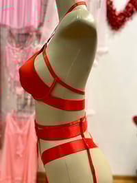 Image 2 of Red 3 pc fetish Set