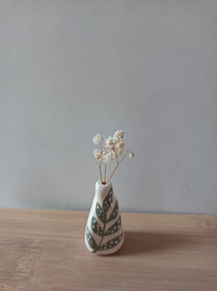 Image of Vase miniature feuille kaki