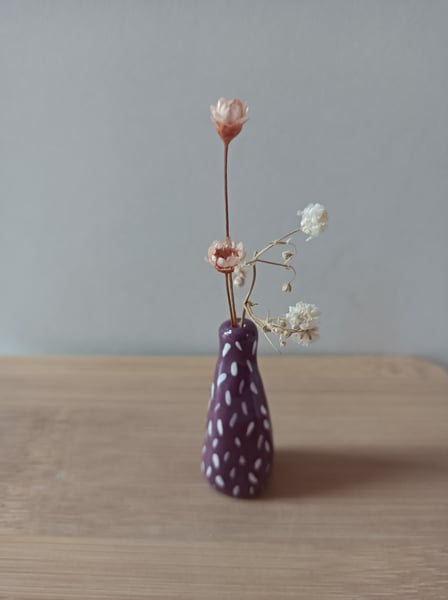 Image of Vase miniature fond prune 