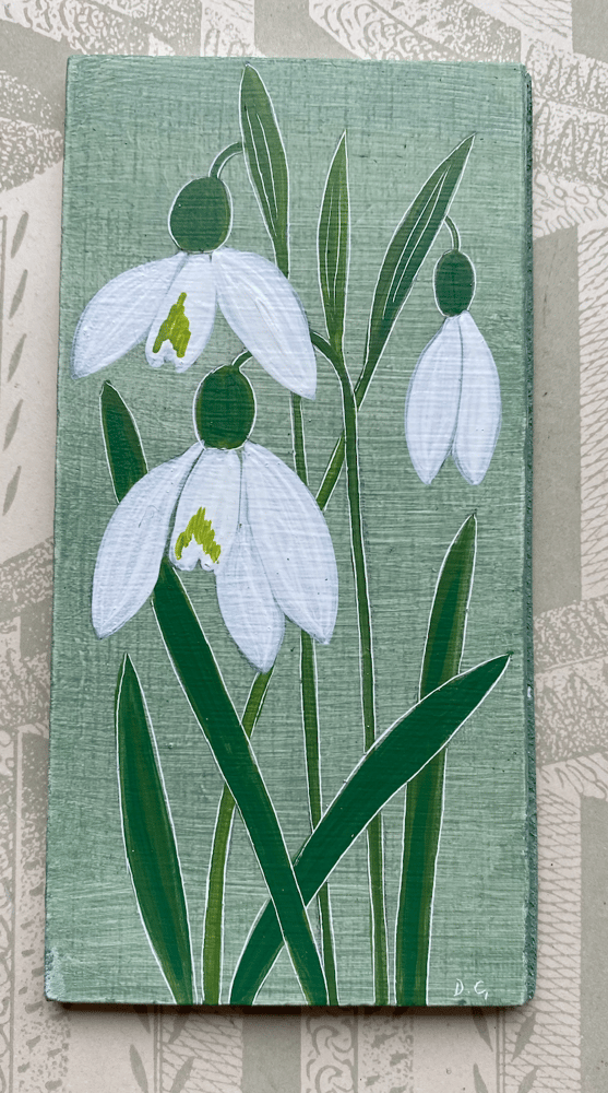 Image of Small Snowdrop painting (H)
