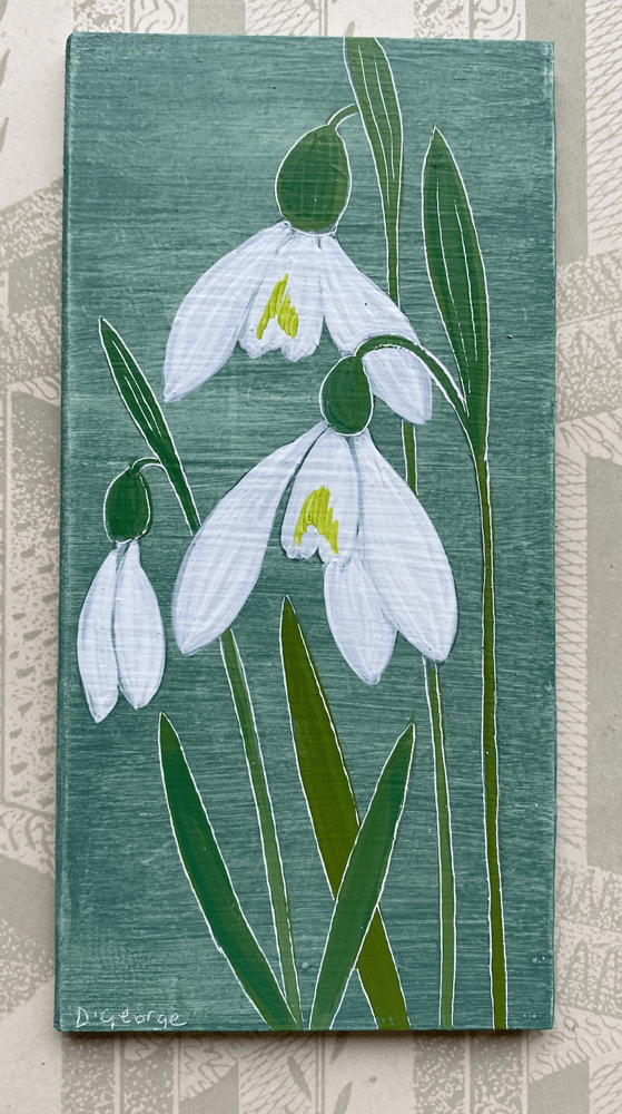 Image of Small Snowdrop painting (J)